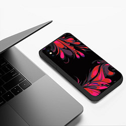 Чехол iPhone XS Max матовый Красный привкус на черном, цвет: 3D-черный — фото 2