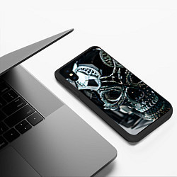 Чехол iPhone XS Max матовый Смутный взгляд, цвет: 3D-черный — фото 2