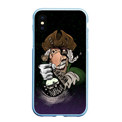 Чехол iPhone XS Max матовый Ром и Ливси, цвет: 3D-голубой
