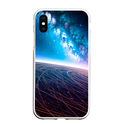 Чехол iPhone XS Max матовый Удивительный млечный путь, цвет: 3D-белый