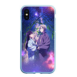 Чехол iPhone XS Max матовый Kiyoka Kudou and Miyo Saimori, цвет: 3D-голубой