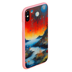 Чехол iPhone XS Max матовый Импрессионистская абстрактная живопись, цвет: 3D-баблгам — фото 2