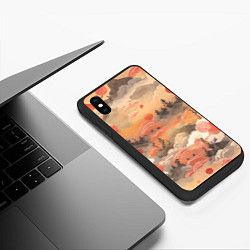 Чехол iPhone XS Max матовый Japen pattern, цвет: 3D-черный — фото 2