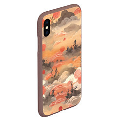 Чехол iPhone XS Max матовый Japen pattern, цвет: 3D-коричневый — фото 2