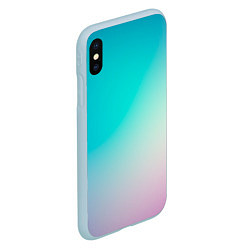 Чехол iPhone XS Max матовый Розовоголубые цвета, цвет: 3D-голубой — фото 2