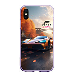 Чехол iPhone XS Max матовый Forza Horison осенний пейзаж, цвет: 3D-светло-сиреневый