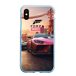 Чехол iPhone XS Max матовый Forza street racihg, цвет: 3D-голубой