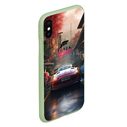 Чехол iPhone XS Max матовый Forza Horizon racing game, цвет: 3D-салатовый — фото 2