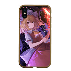 Чехол iPhone XS Max матовый Touhou Project Flandre Scarlet, цвет: 3D-коричневый