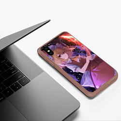 Чехол iPhone XS Max матовый Touhou Project Flandre Scarlet, цвет: 3D-коричневый — фото 2