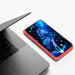 Чехол iPhone XS Max матовый Фурина Геншин Импакт, цвет: 3D-красный — фото 2