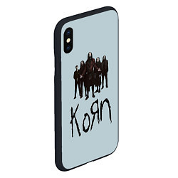 Чехол iPhone XS Max матовый Korn band, цвет: 3D-черный — фото 2