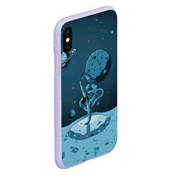 Чехол iPhone XS Max матовый Космический брейк, цвет: 3D-светло-сиреневый — фото 2