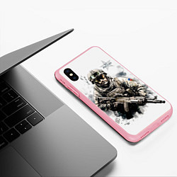 Чехол iPhone XS Max матовый ВС России спецназ, цвет: 3D-баблгам — фото 2