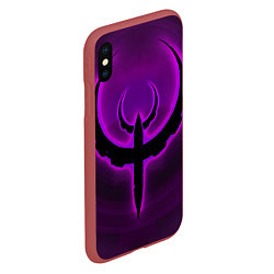 Чехол iPhone XS Max матовый Quake фиолетовый, цвет: 3D-красный — фото 2