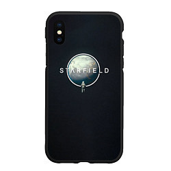 Чехол iPhone XS Max матовый Starfield lost in spaсe, цвет: 3D-черный