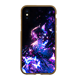 Чехол iPhone XS Max матовый Прекрасная Шинобу - Клинок демонов, цвет: 3D-коричневый