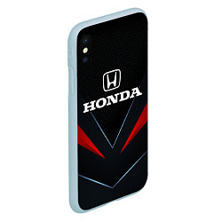 Чехол iPhone XS Max матовый Honda - технологии, цвет: 3D-голубой — фото 2