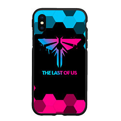 Чехол iPhone XS Max матовый The Last Of Us - neon gradient, цвет: 3D-черный