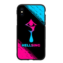 Чехол iPhone XS Max матовый Hellsing - neon gradient