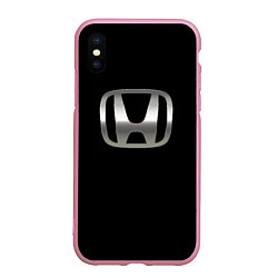 Чехол iPhone XS Max матовый Honda sport auto, цвет: 3D-розовый