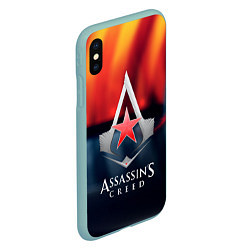 Чехол iPhone XS Max матовый Assassins Creed ussr, цвет: 3D-мятный — фото 2