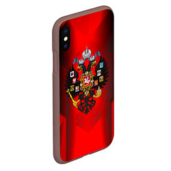 Чехол iPhone XS Max матовый Символика имперской россии, цвет: 3D-коричневый — фото 2