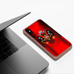 Чехол iPhone XS Max матовый Символика имперской россии, цвет: 3D-коричневый — фото 2