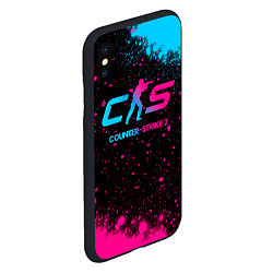 Чехол iPhone XS Max матовый Counter-Strike 2 - neon gradient, цвет: 3D-черный — фото 2