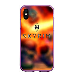 Чехол iPhone XS Max матовый Skyrim rpg game