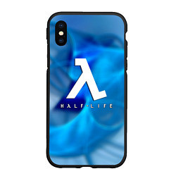 Чехол iPhone XS Max матовый Half life blue storm, цвет: 3D-черный