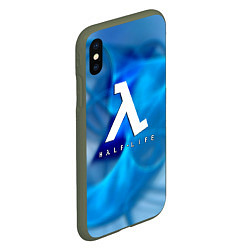 Чехол iPhone XS Max матовый Half life blue storm, цвет: 3D-темно-зеленый — фото 2