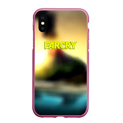 Чехол iPhone XS Max матовый Farcry tropicano, цвет: 3D-малиновый