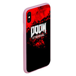Чехол iPhone XS Max матовый Doom blood game, цвет: 3D-розовый — фото 2