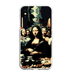 Чехол iPhone XS Max матовый Мона Лиза party
