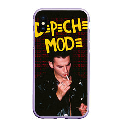 Чехол iPhone XS Max матовый Depeche Mode 1 Dave, цвет: 3D-светло-сиреневый