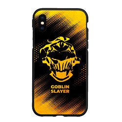 Чехол iPhone XS Max матовый Goblin Slayer - gold gradient, цвет: 3D-черный