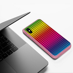 Чехол iPhone XS Max матовый Палитра rgb, цвет: 3D-малиновый — фото 2