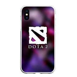 Чехол iPhone XS Max матовый Dota 2 valve, цвет: 3D-белый