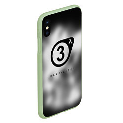 Чехол iPhone XS Max матовый Half life 3 black, цвет: 3D-салатовый — фото 2