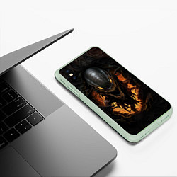 Чехол iPhone XS Max матовый Монстр внутри меня, цвет: 3D-салатовый — фото 2