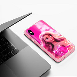 Чехол iPhone XS Max матовый Барби кукла в вечернем платье от нейросети, цвет: 3D-баблгам — фото 2