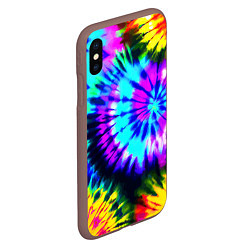 Чехол iPhone XS Max матовый Abstraction colorful composition, цвет: 3D-коричневый — фото 2