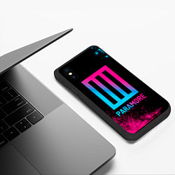 Чехол iPhone XS Max матовый Paramore - neon gradient, цвет: 3D-черный — фото 2