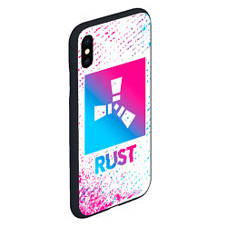 Чехол iPhone XS Max матовый Rust neon gradient style, цвет: 3D-черный — фото 2