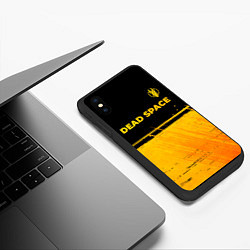 Чехол iPhone XS Max матовый Dead Space - gold gradient посередине, цвет: 3D-черный — фото 2