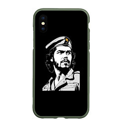 Чехол iPhone XS Max матовый Che Guevara - Hasta La Victoria, цвет: 3D-темно-зеленый