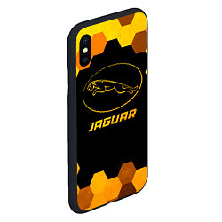 Чехол iPhone XS Max матовый Jaguar - gold gradient, цвет: 3D-черный — фото 2