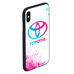 Чехол iPhone XS Max матовый Toyota neon gradient style, цвет: 3D-черный — фото 2