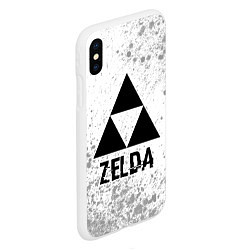 Чехол iPhone XS Max матовый Zelda glitch на светлом фоне, цвет: 3D-белый — фото 2